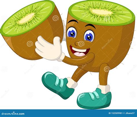 Kiwi Cartoon Sticker Royalty Free Stock Photo