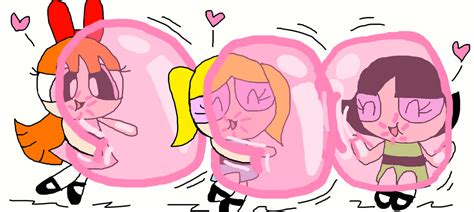 The Powerpuff Girls Blowing Bubble Gum By Pokegirlrules On Deviantart