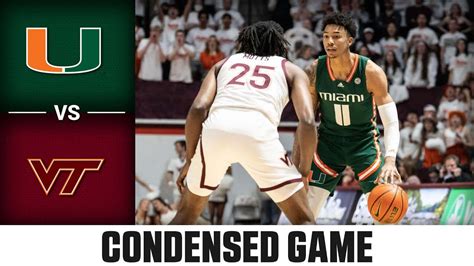 Miami Vs Virginia Tech Condensed Game 2022 23 ACC Mens Basketball