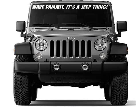 Custom Windshield Banner Decal For Wrangler 1997 Models Cdd