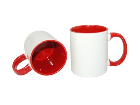 11oz Inner Rim Color Mug Red 36 Case Bestsub Sublimation Blanks