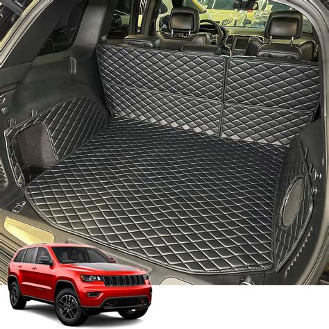 7deekei Cargo Liners Compatible For 2011 2021 Jeep Grand Cherokee Trunk Mat And Rear Backrest