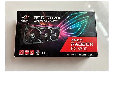 ASUS Republic Of Gamers STRIX Radeon RX 6800 GPU Used Original Box