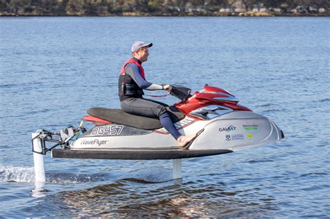 The Waveflyer Electric Hydrofoil Jet Ski Flies Above The Water