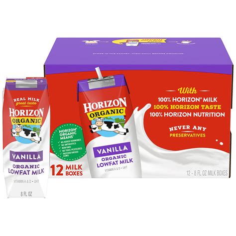 Buy Horizon Shelf Stable Low Milk Boxes Vanilla Oz Pack Online