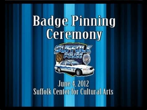 Suffolk Police Department Badge Pinning Ceremony YouTube