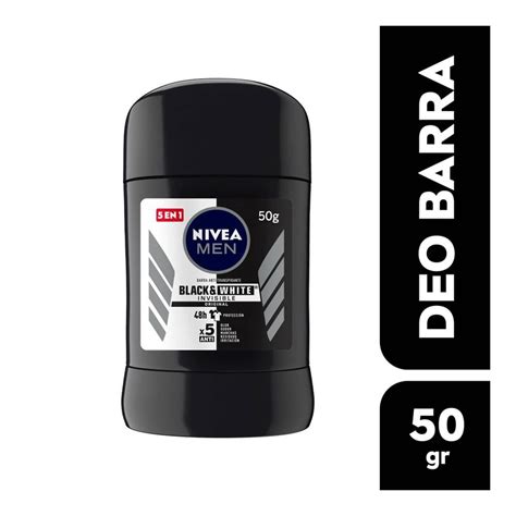 Antitranspirante NIVEA MEN Invisible Black White Barra 50 G Walmart