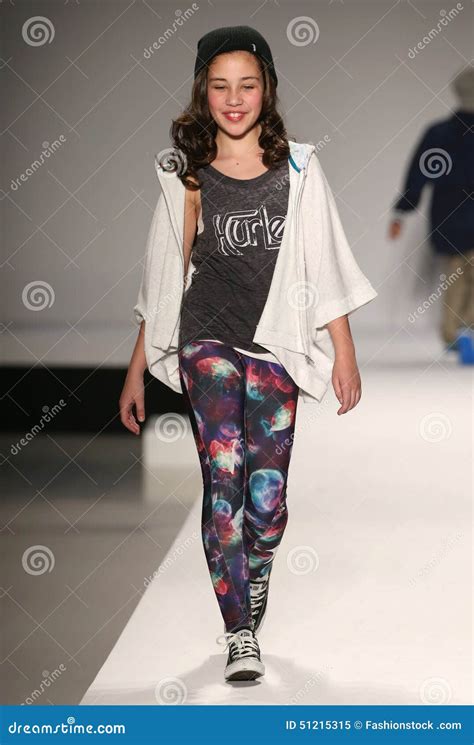 A Model Walks the Runway at the Nike Levi S Kids Fashion Show during ...