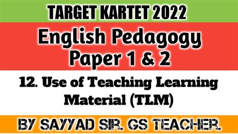 Teaching Learning Materials Tlm English Pedagogy In Kannada Ctet