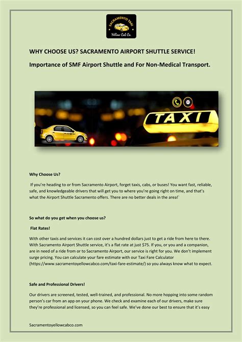 PPT - WHY CHOOSE US? SACRAMENTO AIRPORT SHUTTLE SERVICE! Importance of