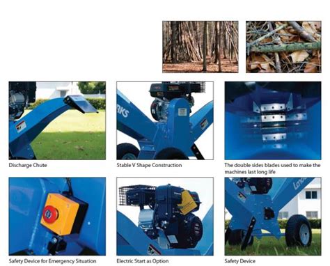 Rotor Type Industrial Wood Chipper Shredder Lawn Master Landworks Wood