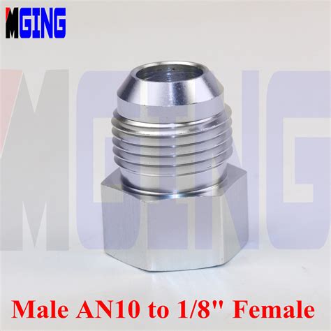 Male 10an To 1 8 Female Tank NPT Oil Fuel Fitting Adapter Silver EBay