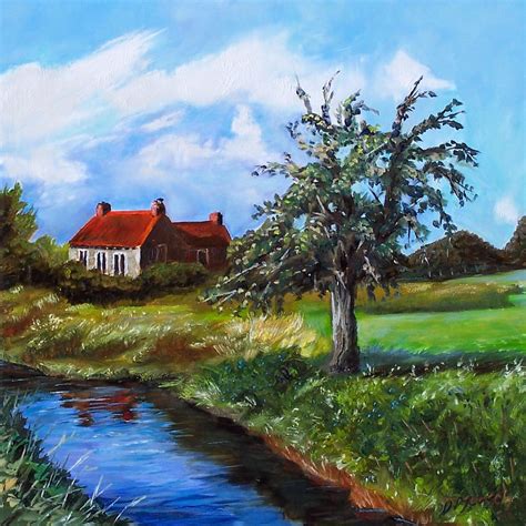 Donna Munsch Fine Art: Original Oil Painting Country Cottage