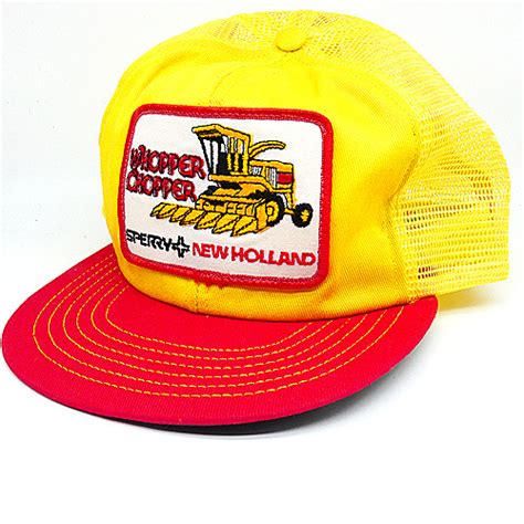 Vintage Whopper Chopper New Holland Farmer Snapback H Gem