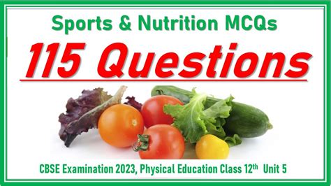 Sports And Nutrition Mcq Of Class Physical Education Unit For Cbse