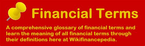 Definitions Wikifinancepedia