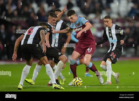 No Way Through For Declan Rice Of West Ham Utd During The West Ham Vs