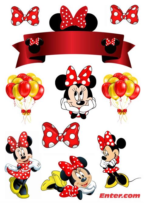 Topo De Bolo Minnie Vermelha Para Imprimir Minnie Mouse Stickers Porn