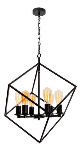 L Mpara Colgante Vintage Candil Negro W E Luces Mercadolibre