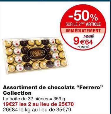 Promo Assortiment De Chocolat Ferrero Collection Chez Monoprix