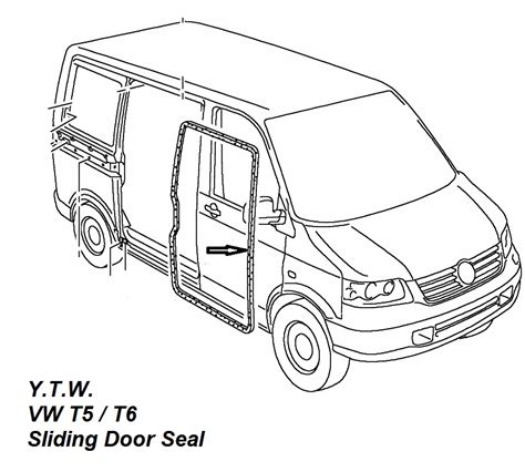 Vw Transporter T5 T6 Sliding Door Rubber Fits Both Sides Brand New Equiv To Vw