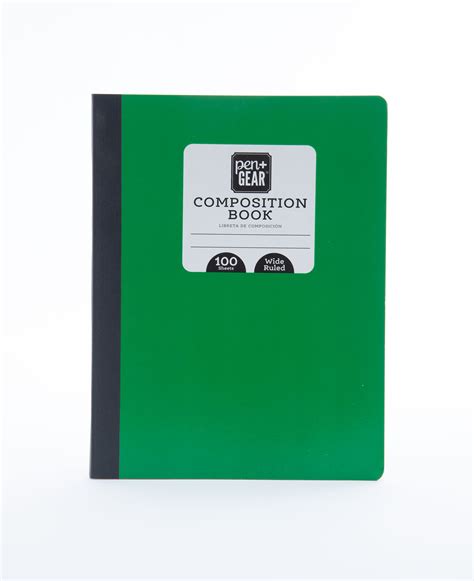 Pen Gear Composition Book Wide Ruled 100 Sheets Green