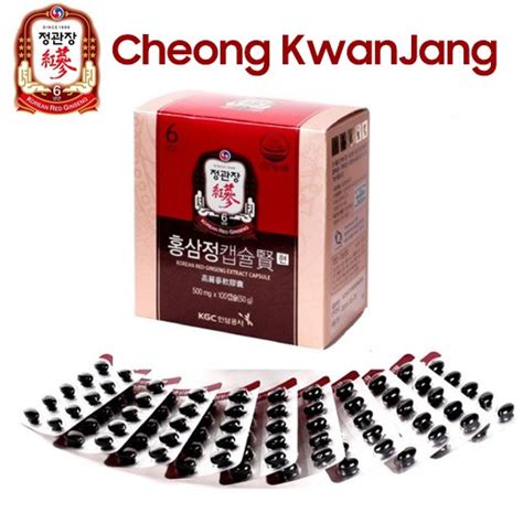 Cheong Kwan Jang Korean Red Ginseng 100 Capsules 500mg 6 Years