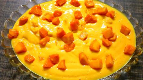 Quick Mango Delight Recipe With Fresh Mangoes Delight Recipe Youtube