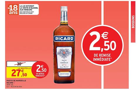 Promo Pastis De Marseille Ricard Chez Intermarch Hyper Icatalogue Fr