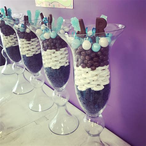 Candy And Chocolate Centerpieces We Made For A Batmitzvah New Jersey Candy