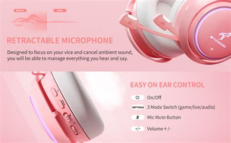 Amazon Somic Gs Cat Ear Headset Wireless Gaming Headsets For