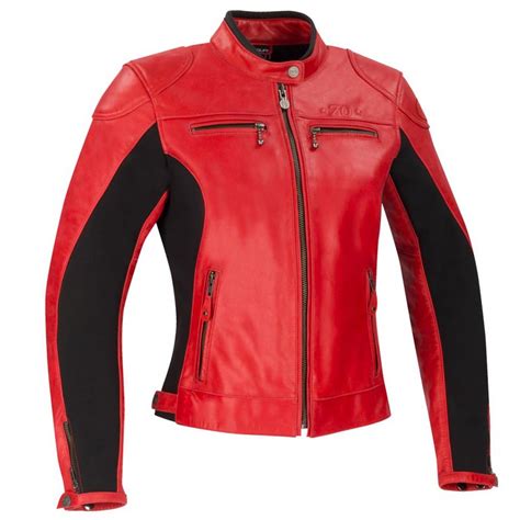 Blouson Segura Lady Kroft Rouge Blouson Moto Femme Cuir