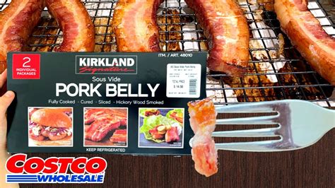 Kirkland Sous Vide Pork Belly Costco Product Review Youtube