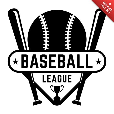 Baseball League Logo Design Template Free Design Template