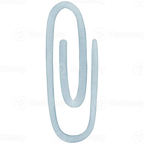 Paper Clip Cartoon School Supplies Isolated On Transparent Background