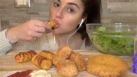 Asmr Ita Crocchette Di Patate Nuggets Cordon Bleu Chiacchiere