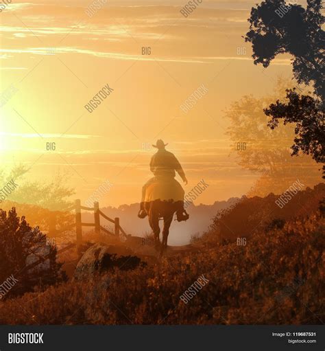 Sunset Cowboy Image & Photo (Free Trial) | Bigstock