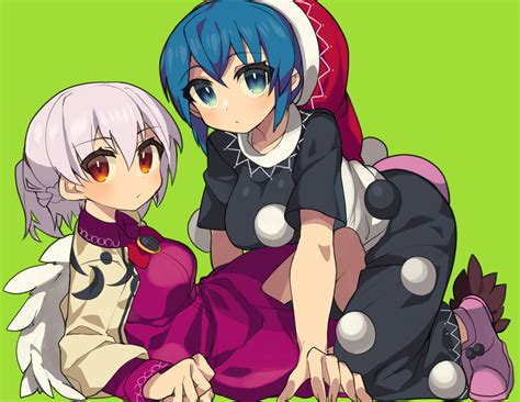 The Big Imageboard Tbib 2girls Blue Eyes Blue Hair Blush Bow Bowtie