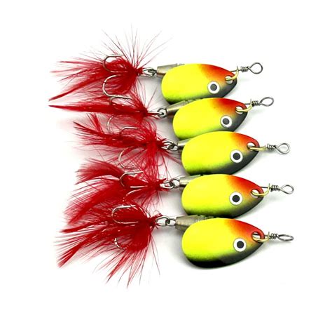 HENGJIA Spinner Bait Lures 6G 6 Hooks Metal Baits Fishing Lures Hard