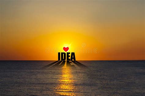 Idea Word On The Background Of The Sunset Over The Ocean Lifestyle