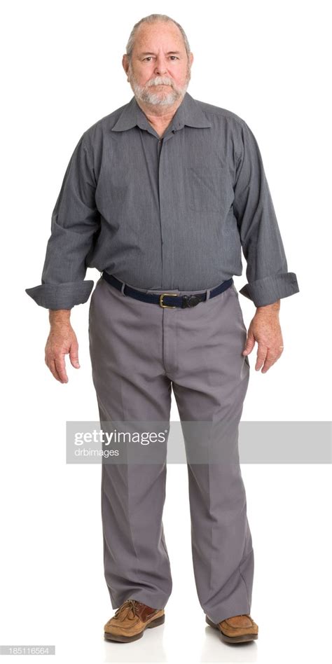 Portrait Of A Senior Man On A White Background Man Standing