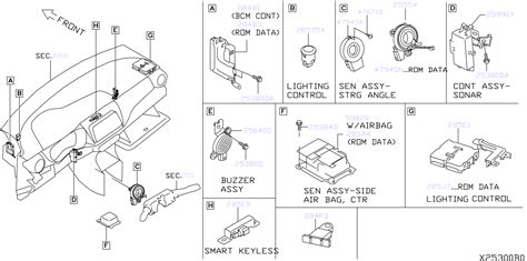 Nissan Frontier Sensor Sow Lamp Right Hatch Back Sr Ra A