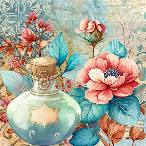 Vintage Watercolor Perfume Floral Free Stock Photo Public Domain Pictures