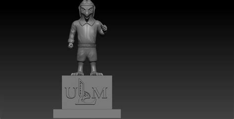 University Of Louisiana At Monroe Mascot Statue 3d Model Print 3d