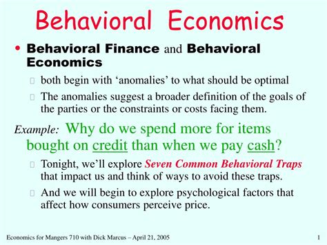 Ppt Behavioral Economics Powerpoint Presentation Free Download Id8571650