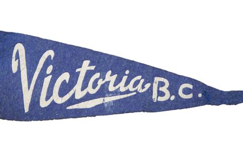 Vintage Victoria British Columbia Felt Flag Banner