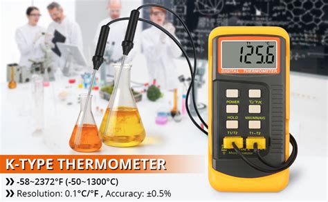 Proster Digital Thermometer K Type Channels Temperature Probes With