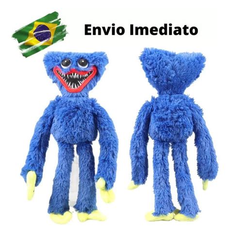 Huggy Wuggy Boneco Azul Pelucia Playtime Pop Time No Brasil Mercadolivre