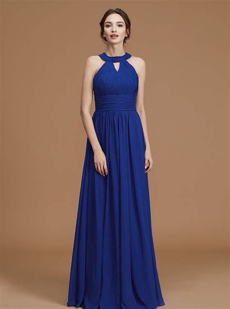 Royal Blue Long Bridesmaid Dresses Spring Chiffon Bridesmaid Dress