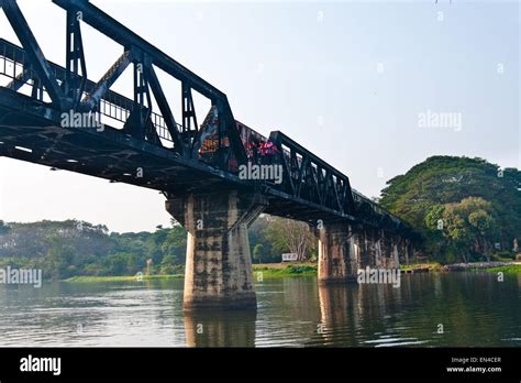 Bridge over river Kwai, Kanchanaburi, Thailand Stock Photo - Alamy